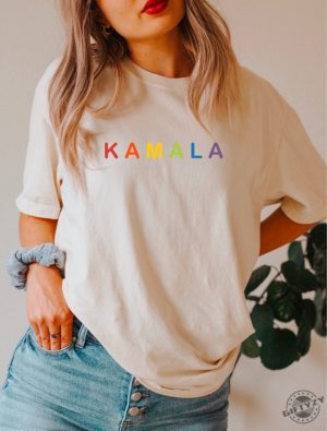 Kamala Harris 2024 Shirt Rainbow Flag Gay Pride Sweatshirt Lgbt Democrat Tshirt 2024 Election Democrats Hoodie Kamala Harris Politics Shirt giftyzy 2