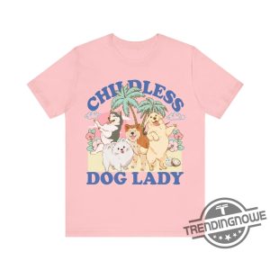 Childless Dog Lady Tee Childless Dog Ladies Is Voting T Shirt Coconut Tree Tee Vote Blue Shirt 2024 Election Voting Shirt trendingnowe 3