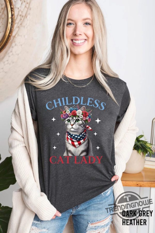 Childless Cat Lady For Kamala Shirt Childless Cat Ladies Is Voting Tee Coconut Tree Vote Blue Shirt 2024 Election Shirts trendingnowe 2