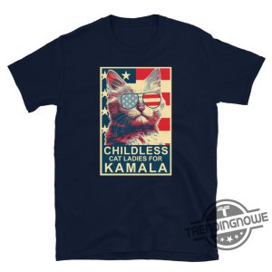 Childless Cat Lady Kamala Shirt Ladies For Kamala Harris President 2024 Unisex T Shirt trendingnowe 3