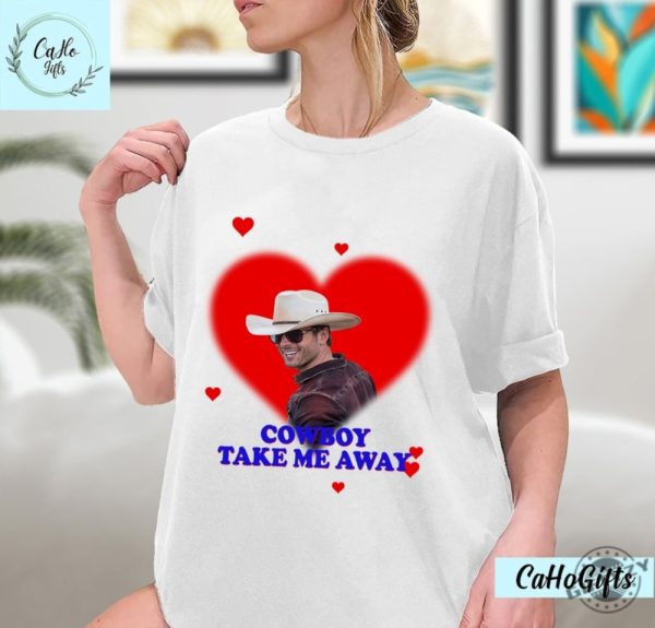 Cowboy Take Me Away Glen Powell As Tyler Owens Twister 2024 Shirt giftyzy 1