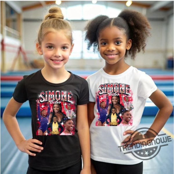 Simone Biles Shirt Young Shirt American Gymnastics Official 2024 Gymnastics Team Paris France Simone Biles Kids Tee Shirt trendingnowe 1