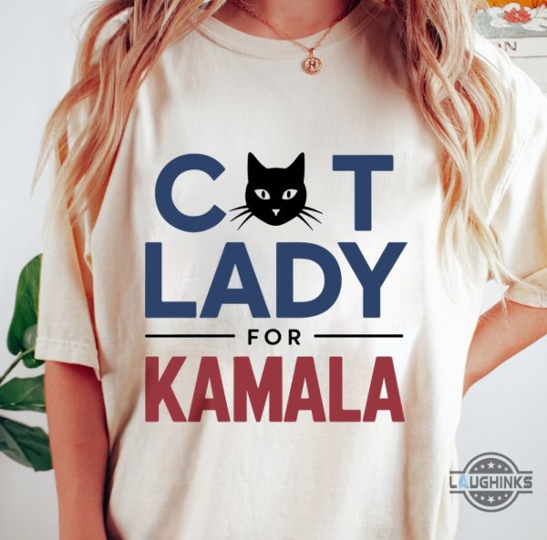 cat lady for kamala harris 2024 shirt