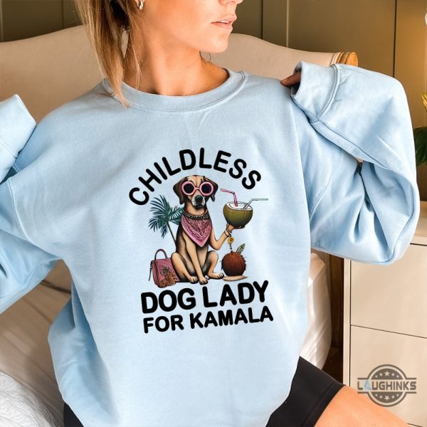 childless dog lady for kamala harris 2024 shirt