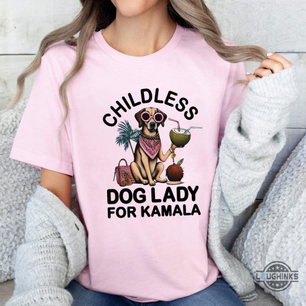 childless dog lady for kamala harris 2024 shirt