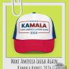 kamala harris make america laugh again trucker cap ka mala embroidered or printed mesh back trucker hats 2024 american flag style laughinks 1