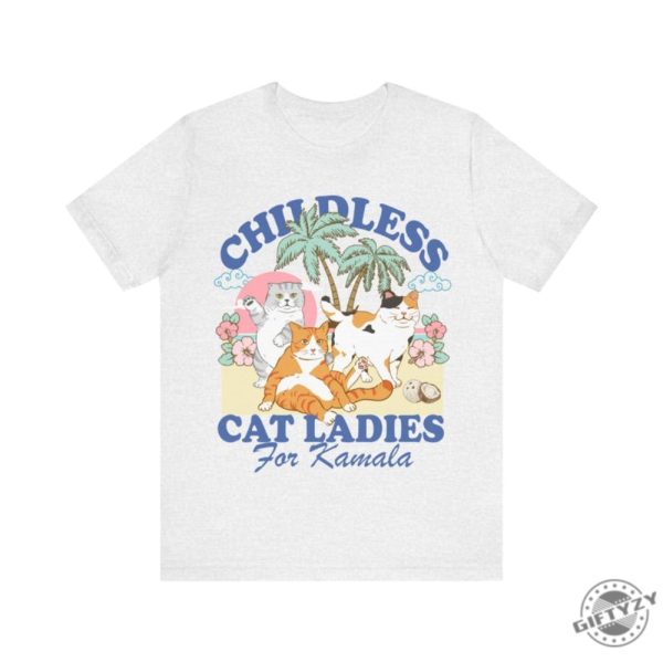 Childless Cat Lady For Kamala Shirt Childless Cat Lady For Harris Tshirt Kamala Coconut Tree Hoodie Suffragette Social Democrat Sweatshirt Vote Blue Shirt giftyzy 5