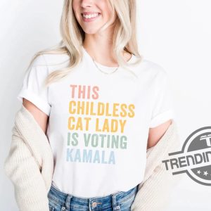 Childless Cat Lady For Kamala T Shirt Childless Cat Ladies Is Voting Shirt Coconut Tree Vote Blue Shirt 2024 Election Voting Shirt trendingnowe 2