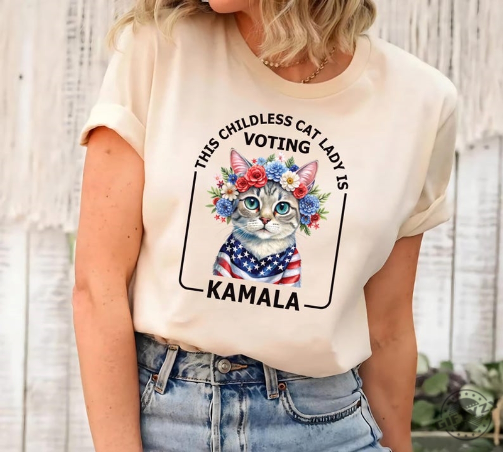 Kamala Harris President 2024 Shirt Childless Cat Lady Sweatshirt Kamala Rally Tshirt Equal Rights Election 2024 Hoodie Unisex Madam President Shirt giftyzy 1