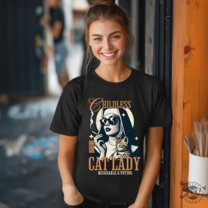 Childless Cat Lady Shirt Cat Lady Ally Feminist Sweatshirt Antirepublican Tshirt Pro Choice Liberal Fight For Democracy Hoodie Religious Prochoice Shirt giftyzy 4