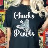 Chucks And Pearls Shirt Election 2024 Tshirt Kamala Harris T Shirt Feminist Tee Single Cat Lady Shirt I Am Speaking Tee trendingnowe 1