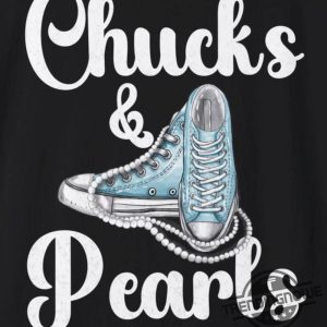 Chucks And Pearls Shirt Election 2024 Tshirt Kamala Harris T Shirt Feminist Tee Single Cat Lady Shirt I Am Speaking Tee trendingnowe 3