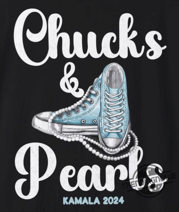 Chucks And Pearls Shirt Election 2024 Tshirt Kamala Harris T Shirt Feminist Tee Single Cat Lady Shirt I Am Speaking Tee trendingnowe 3