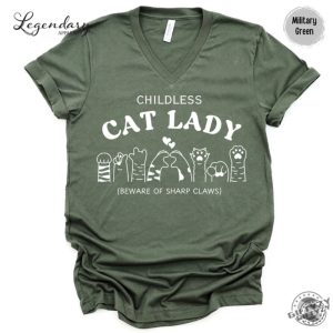 Childless Cat Lady Tshirt Feminist Sweatshirt Gift For Her Proud Childless Cat Lady Shirt For Election 2024 Hoodie Feminist Gift giftyzy 4