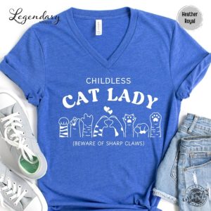 Childless Cat Lady Tshirt Feminist Sweatshirt Gift For Her Proud Childless Cat Lady Shirt For Election 2024 Hoodie Feminist Gift giftyzy 7