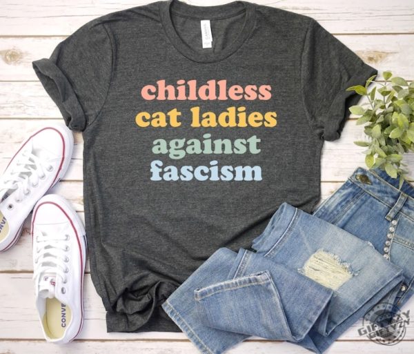 Childless Cat Lady Shirt Rocker Vote 2024 Tshirt Feminist Voting Hoodie Anti Republican Sweatshirt Fight For Democracy Shirt giftyzy 1