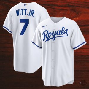 nike kansas city royals bobby witt jr home baseball jersey shirt number 7