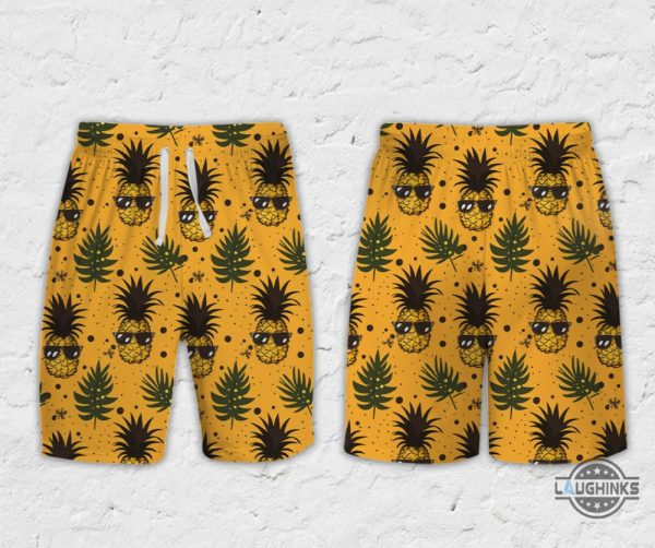 pineapple hawaiian shirt and shorts