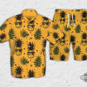 pineapple hawaiian shirt and shorts