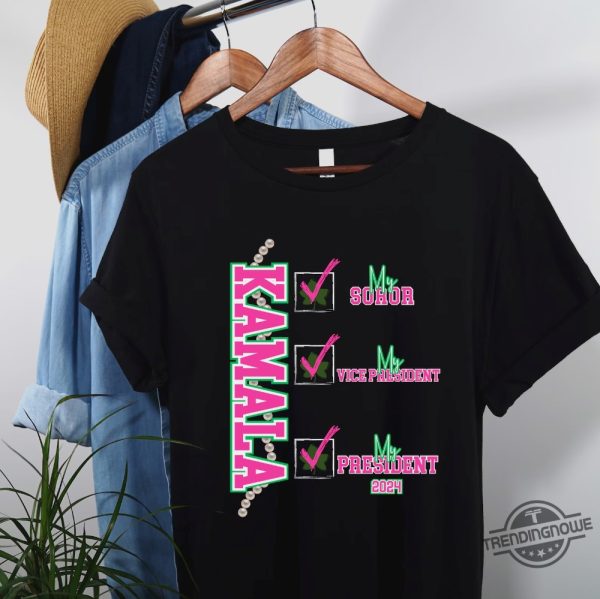 Kamala My Soror Shirt My President Kamala Tee 1908 Vote Kamala Harris 2024 For President Shirt Pink And Green Aka Soror trendingnowe 1