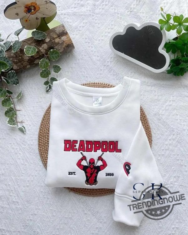 Deadpool Wolverine Embroidered Shirt Deadpool And Wolverine Embroidered Hoodie Marvel Embroidered Shirt Superhero Gift trendingnowe 2