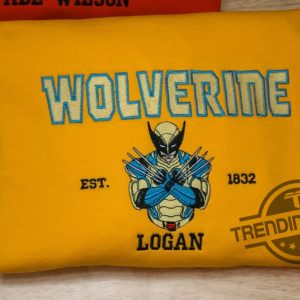 Deadpool Wolverine Embroidered Sweatshirt Deadpool And Wolverine Embroidered Hoodie Marvel Embroidered Shirt Superhero Gift trendingnowe 2