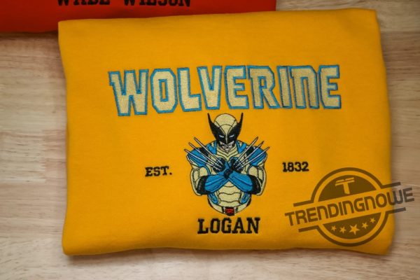 Deadpool Wolverine Embroidered Sweatshirt Deadpool And Wolverine Embroidered Hoodie Marvel Embroidered Shirt Superhero Gift trendingnowe 2