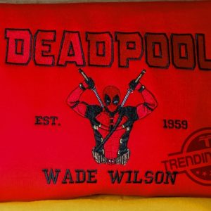 Deadpool Wolverine Embroidered Sweatshirt Deadpool And Wolverine Embroidered Hoodie Marvel Embroidered Shirt Superhero Gift trendingnowe 3