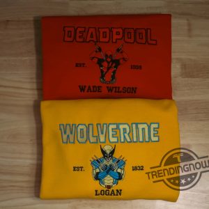 Deadpool Wolverine Embroidered Sweatshirt Deadpool And Wolverine Embroidered Hoodie Marvel Embroidered Shirt Superhero Gift trendingnowe 4