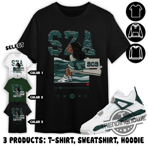 Oxidized Green Shirt Sza Sos Shirt To Match Sneaker Aj 4 Oxidized Green Unisex Shirt Sweatshirt Hoodie trendingnowe 2