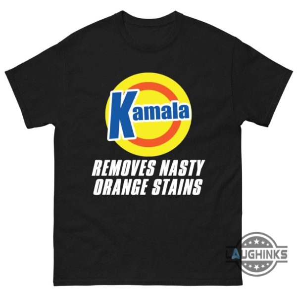 kamala harris removes nasty orange stains shirt funny anti donald trump shirts 2024 laughinks 1