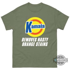 kamala harris removes nasty orange stains shirt funny anti donald trump shirts 2024 laughinks 5