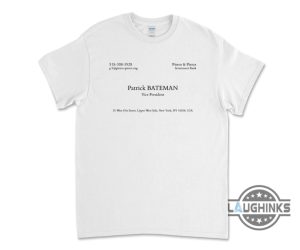 patrick bateman business card horror movie american psycho shirt