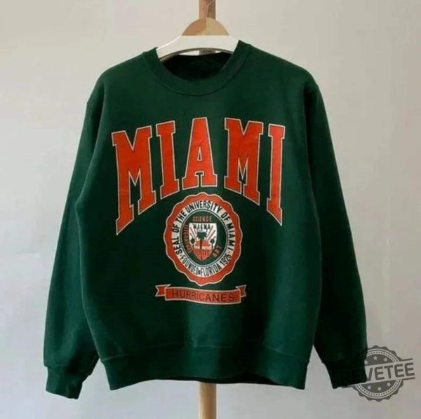 Vintage University Miami Hurricanes Sweatshirt Miami Hurricanes T Shirt Uofm Shirt Miami Hurricanes Shirt revetee 2