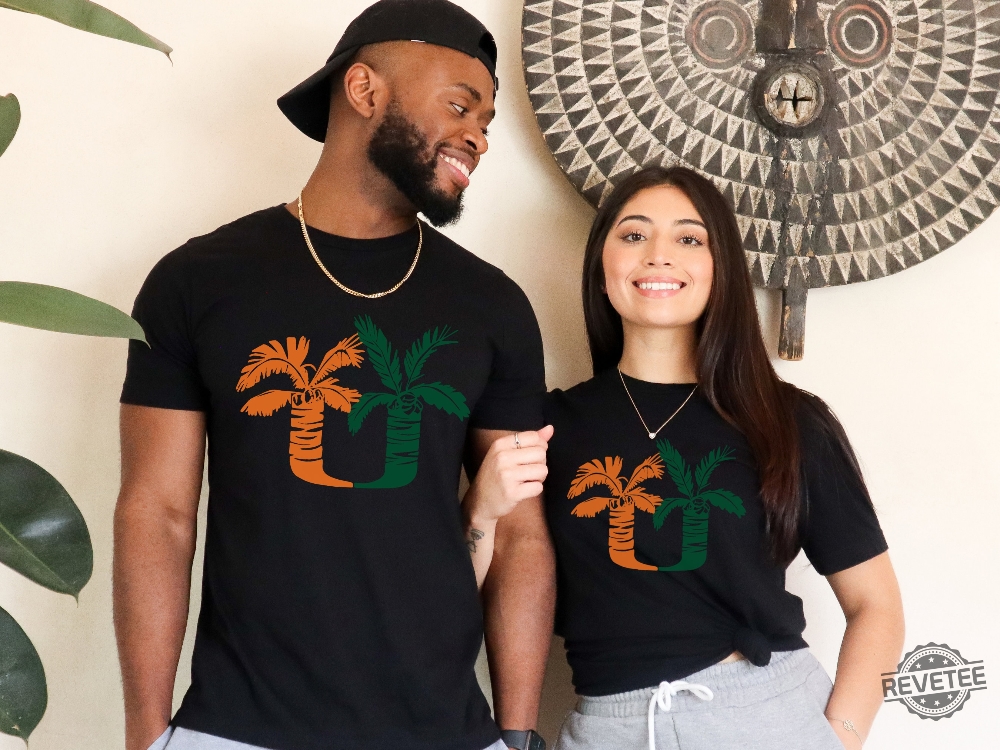 Miami Game Day Shirt Palm Trees Um Shirt Miami Hurricanes Shirt Miami Hurricanes T Shirt