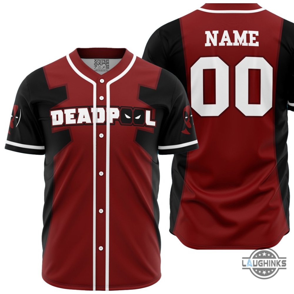 Personalized Marvel Deadpool Baseball Jersey Shirt