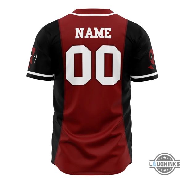 personalized marvel deadpool baseball jersey shirt