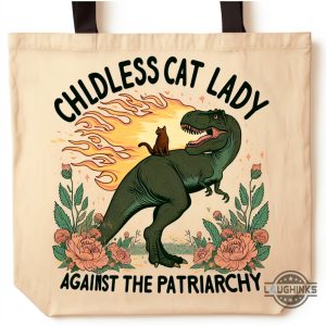 kamala harris childless cat lady against the patriarchy tote bag