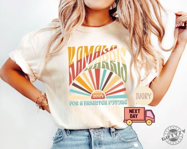 Kamala Harris 2024 Shirt Kamala For President Shirt Boho Aesthetic Tshirt Retro Sweatshirt Election 2024 Hoodie Lgbtqia Rainbow Vote Democrat Vote Blue Shirt giftyzy 1