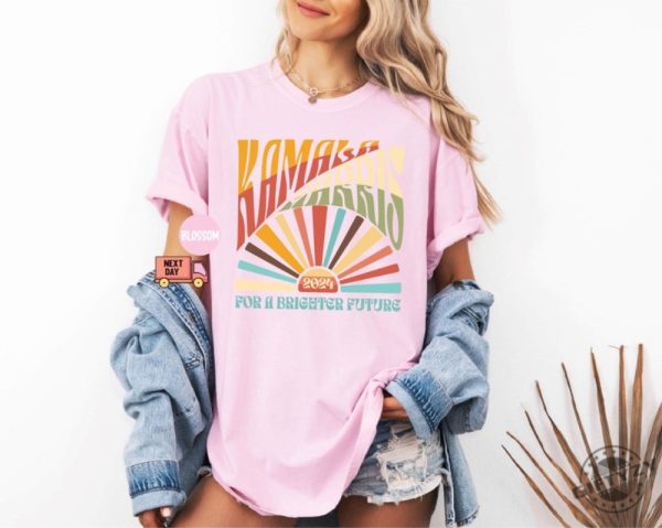 Kamala Harris 2024 Shirt Kamala For President Shirt Boho Aesthetic Tshirt Retro Sweatshirt Election 2024 Hoodie Lgbtqia Rainbow Vote Democrat Vote Blue Shirt giftyzy 3