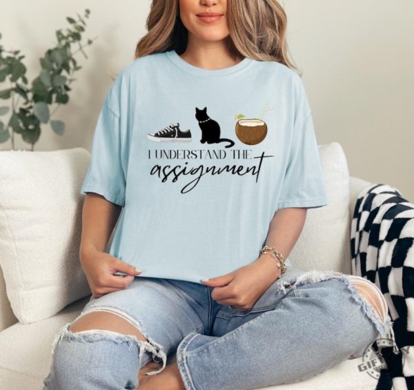 I Understand The Assignment Shirt Kamala Harris Sweatshirt Vote Blue Tee Sneakers Tshirt Cat Lady Team Coconut Hoodie Madam President Shirt giftyzy 4