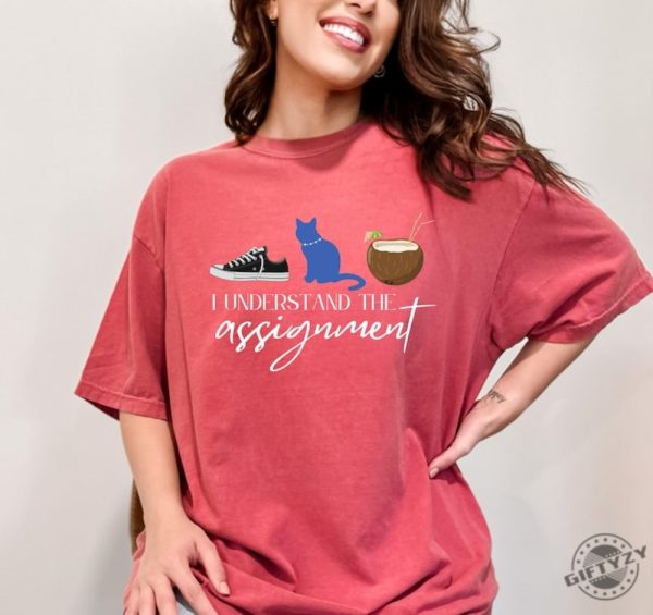 I Understand The Assignment Shirt Kamala Harris Sweatshirt Vote Blue Tee Sneakers Tshirt Cat Lady Team Coconut Hoodie Madam President Shirt giftyzy 6