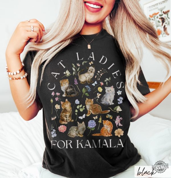 Cat Ladies For Kamala Harris Shirt Cat Ladies For Kamala Shirt Cat Ladies For Kamala T Shirt revetee 1