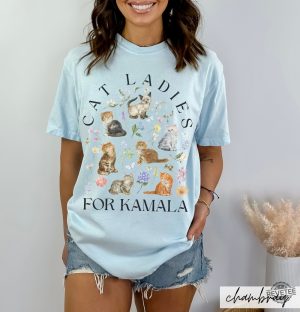 Cat Ladies For Kamala Harris Shirt Cat Ladies For Kamala Shirt Cat Ladies For Kamala T Shirt revetee 2