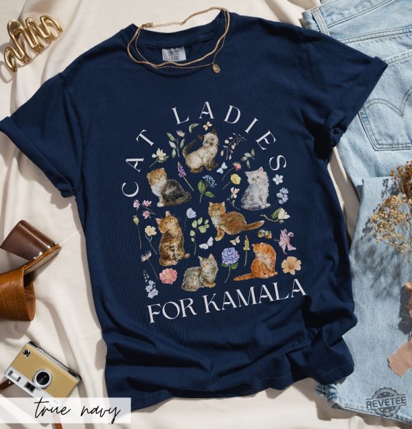 Cat Ladies For Kamala Harris Shirt Cat Ladies For Kamala Shirt Cat Ladies For Kamala T Shirt revetee 3