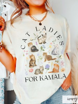 Cat Ladies For Kamala Harris Shirt Cat Ladies For Kamala Shirt Cat Ladies For Kamala T Shirt revetee 4