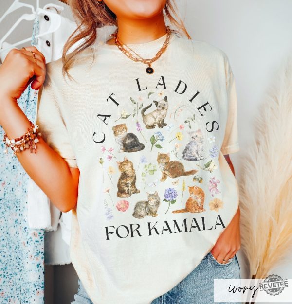 Cat Ladies For Kamala Harris Shirt Cat Ladies For Kamala Shirt Cat Ladies For Kamala T Shirt revetee 4