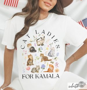 Cat Ladies For Kamala Harris Shirt Cat Ladies For Kamala Shirt Cat Ladies For Kamala T Shirt revetee 5