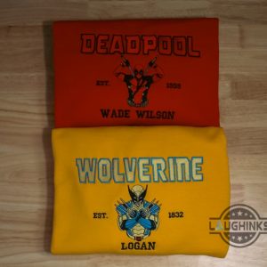 deadpool and wolverine embroidered t shirt sweatshirt hoodie wade wilson x logan howlett embroidery tee gift for fans laughinks 3