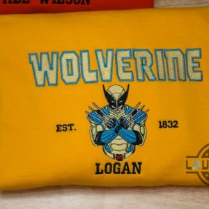 deadpool and wolverine embroidered t shirt sweatshirt hoodie wade wilson x logan howlett embroidery tee gift for fans laughinks 4